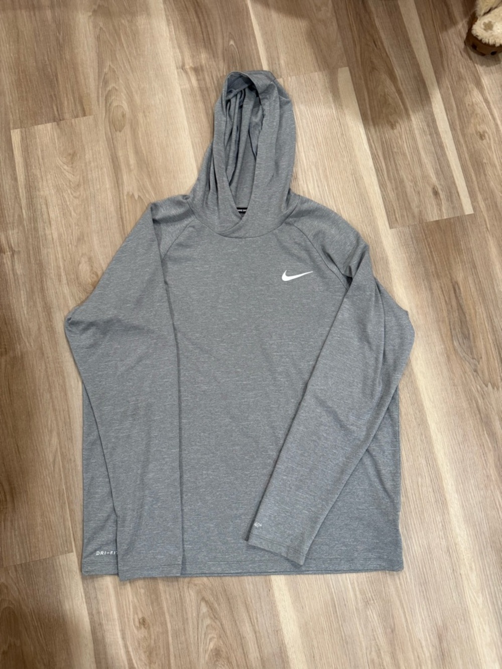 Nike Gray Dri-FIT Swim Hooded Pullover